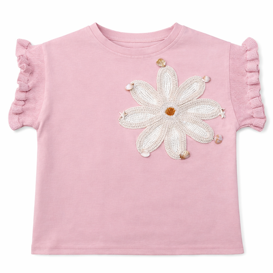 Blush Bloom Appliqué Tee