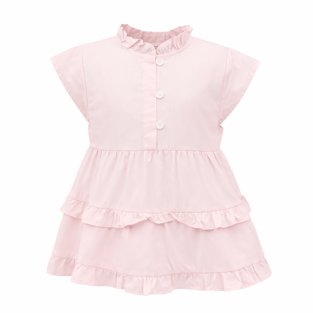 Blush pink ⁠Ruffle Top & Pant Set