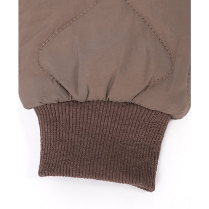 Cocoa Brown Three-Piece Quilted Set with Bag