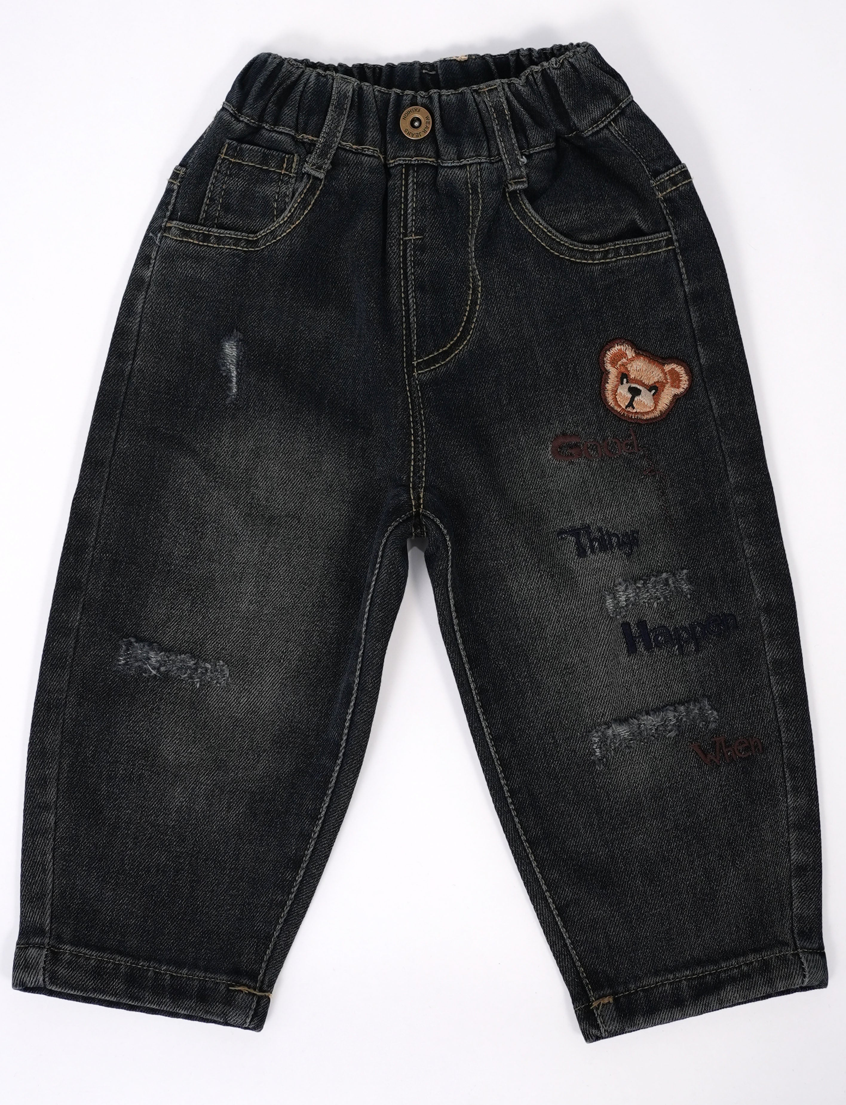 Teddy Patch Denim Pants
