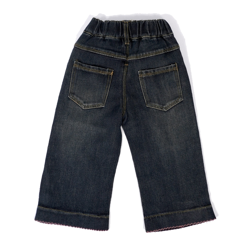 Gingham Heart Denim Pants