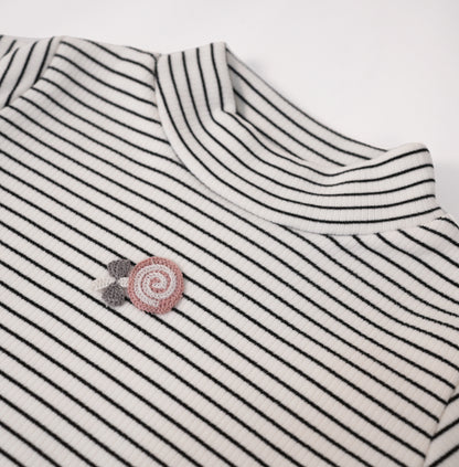 Striped flower T-Shirt Set