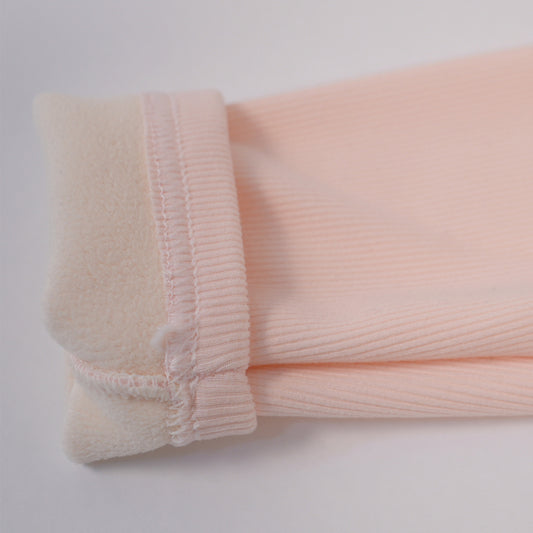 Pink tee with embroidered collar motif