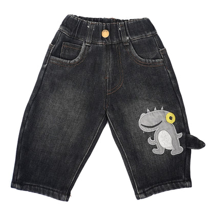 ⁠Dino Patch Denim Pants
