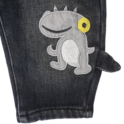 ⁠Dino Patch Denim Pants