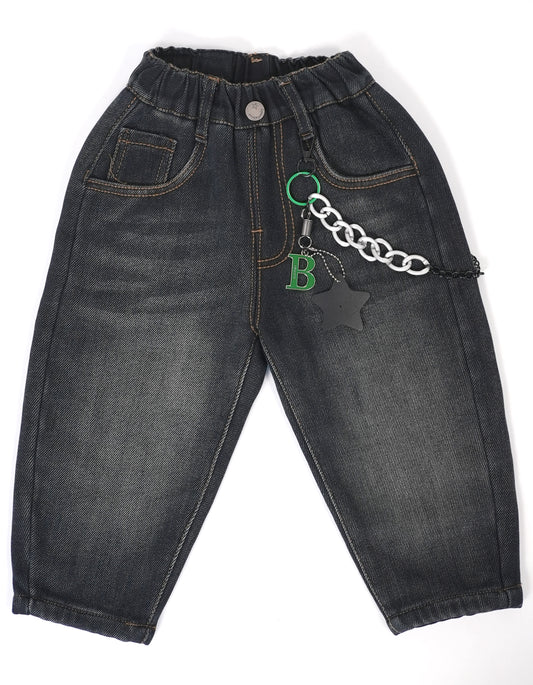 Chain Detail Denim Pants