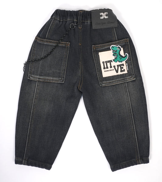 Chain Detail Denim Pants