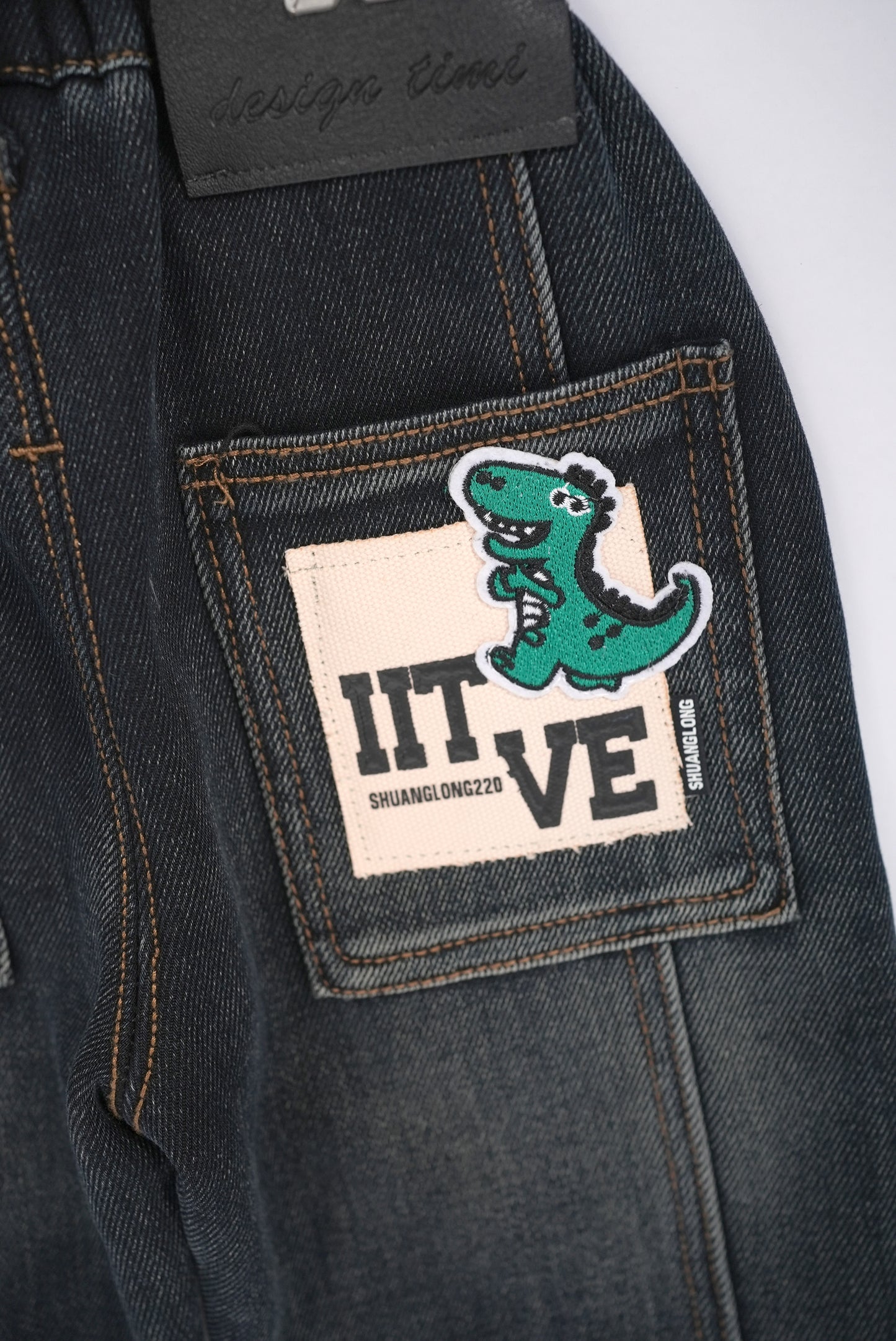 Chain Detail Denim Pants