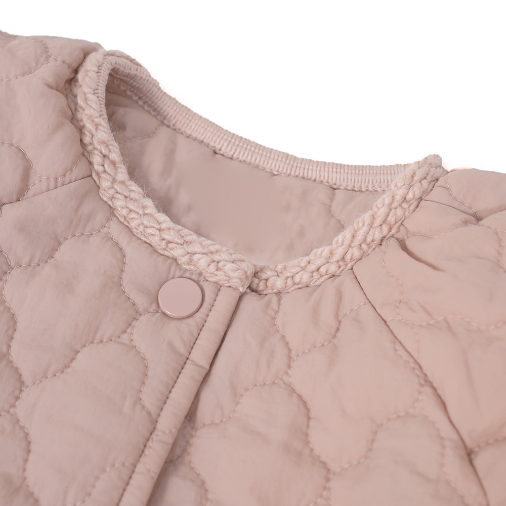 ⁠Blush Quilted Jacket Dress