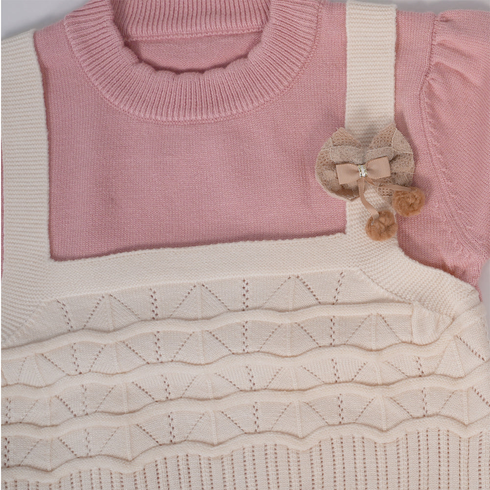 Soft Pink Layered Knit Top