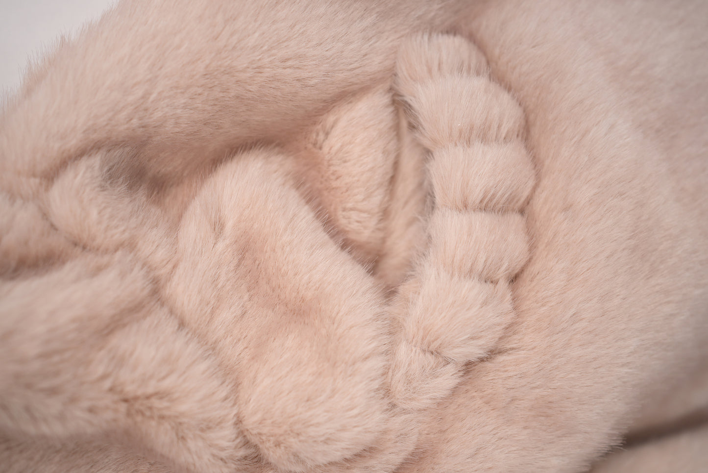 Pom-Pom Trimmed Faux Fur Coat