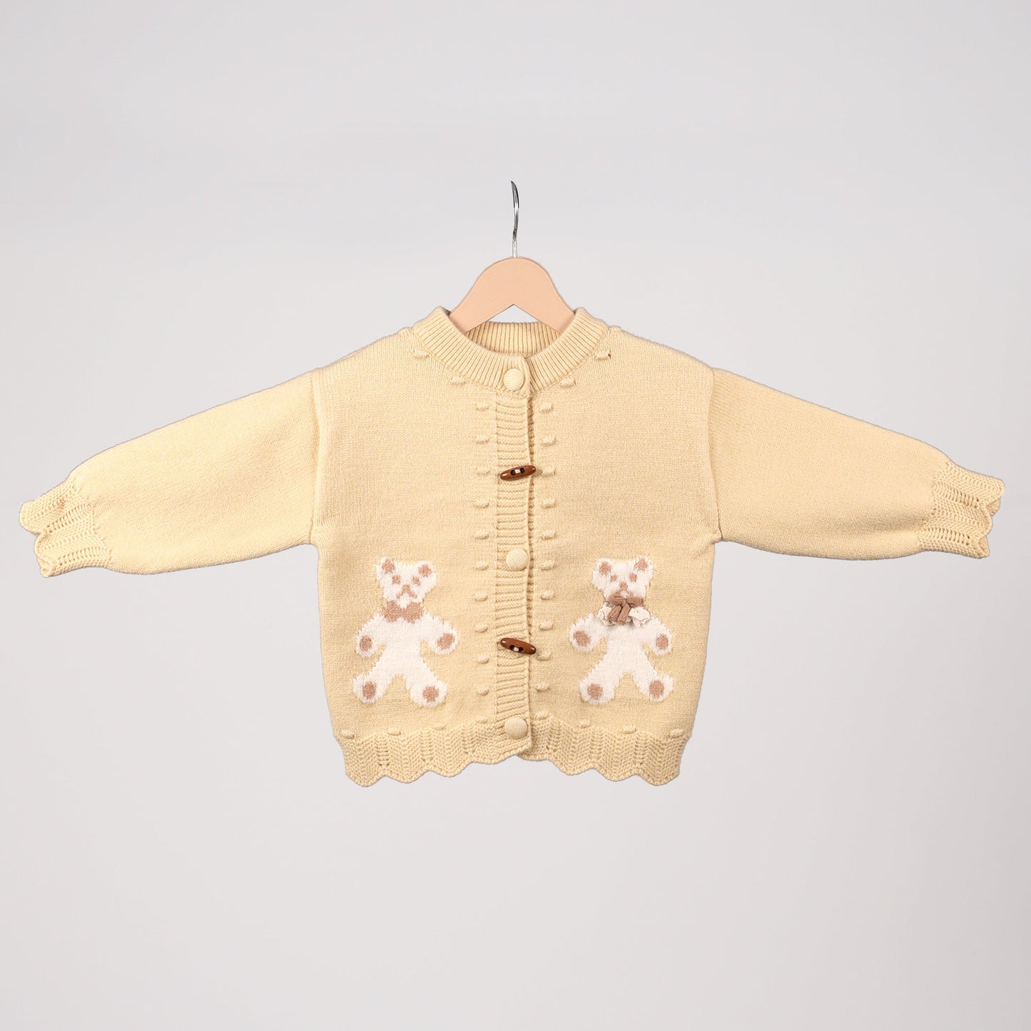 Butter yellow teddy knit cardigan