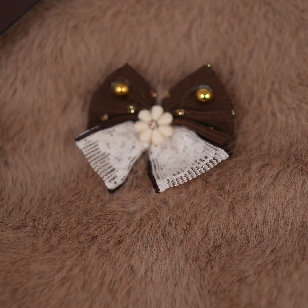 3-Piece Plaid & Faux Fur Vest Set with Belted Charm