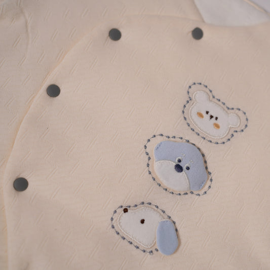 Bear Baby blue Romper Set