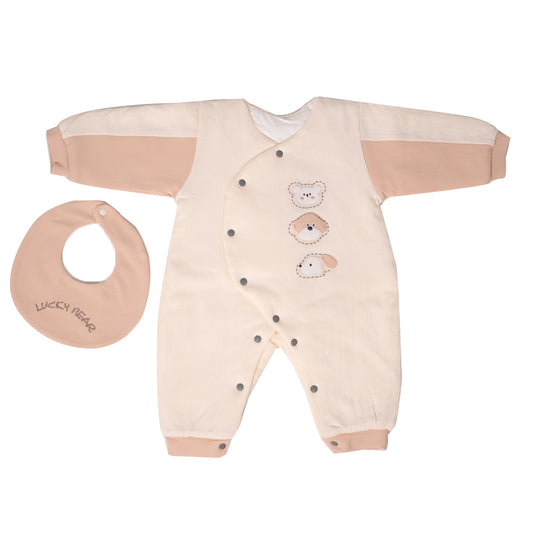 Bear Baby peach Romper Set