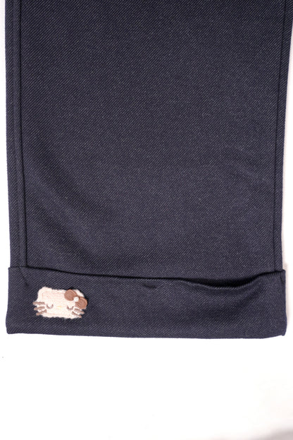 Navy Pants with Kitty Charm