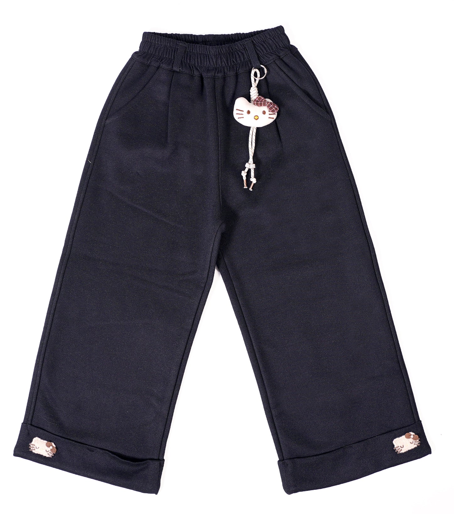 Navy Pants with Kitty Charm