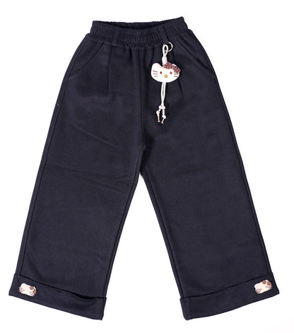 Navy Pants with Kitty Charm