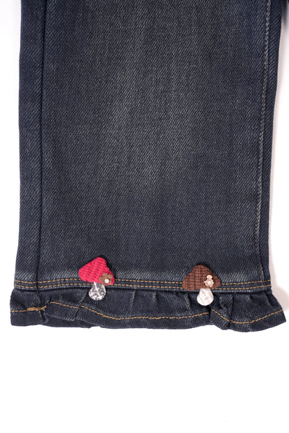 Mushroom Hem Denim Pants