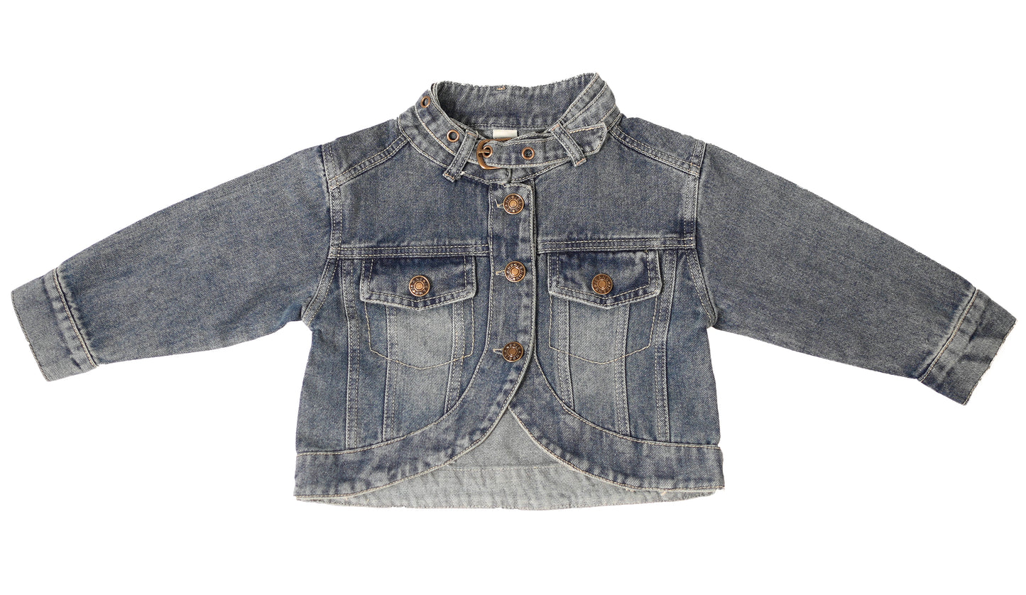 Button Flap Denim Set
