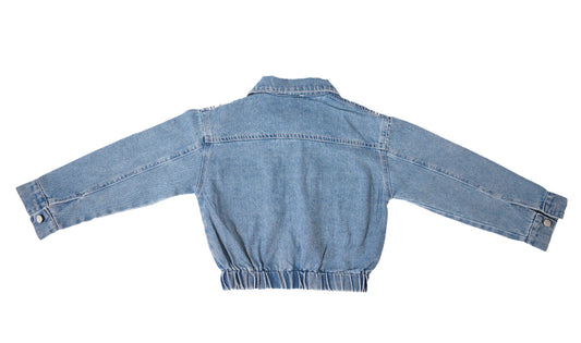 Stud Zip Denim Set