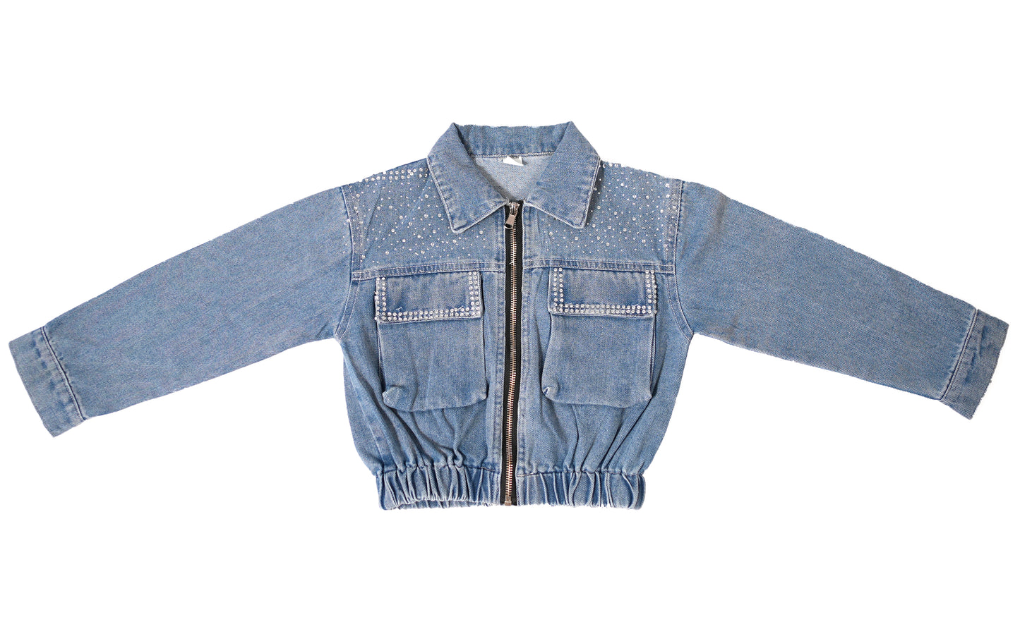 Stud Zip Denim Set