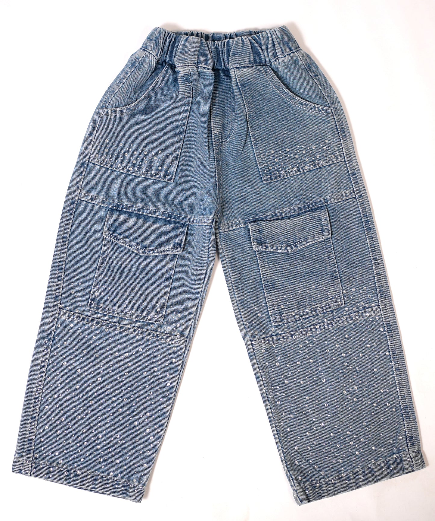 Stud Zip Denim Set