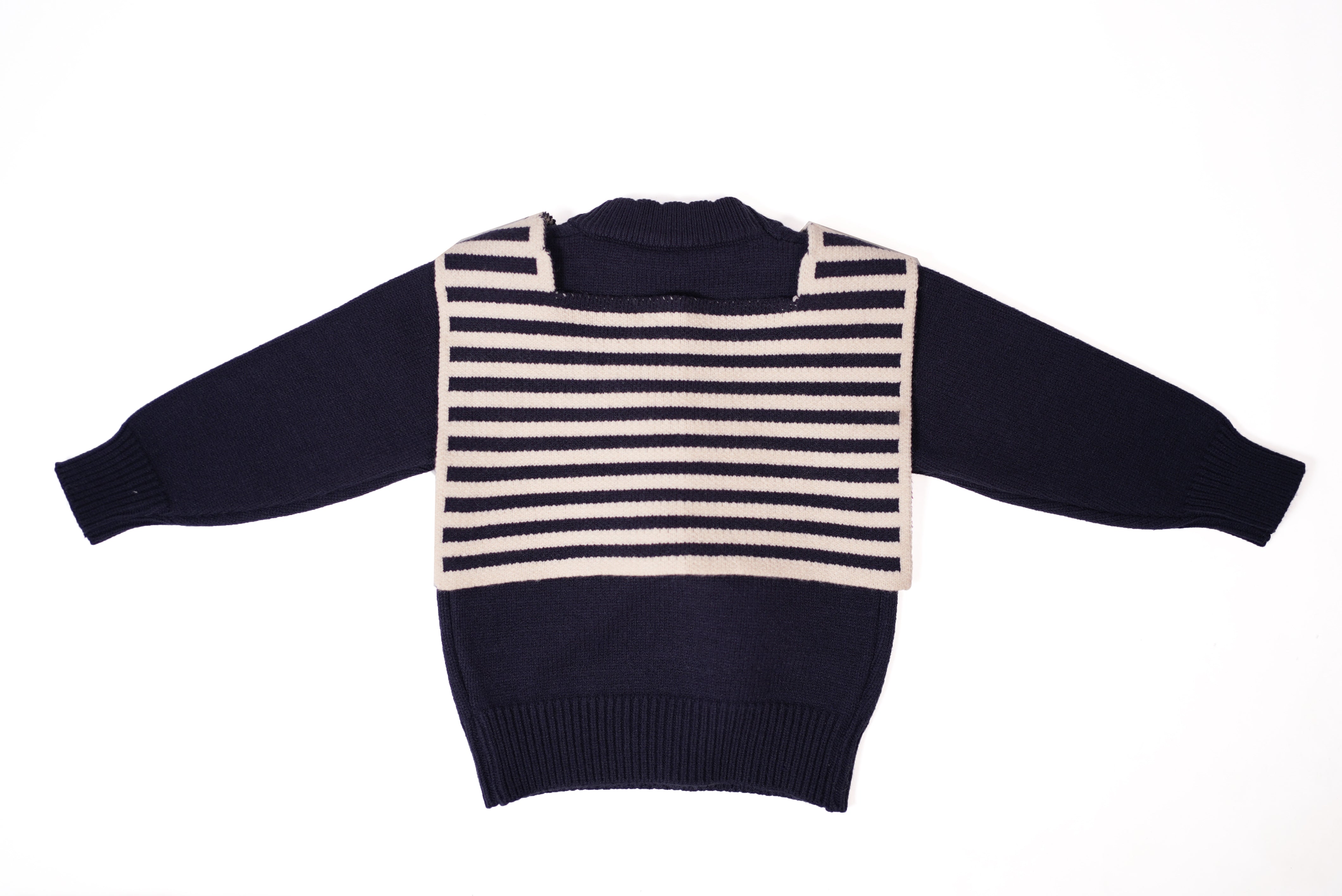 White pom pom sweater