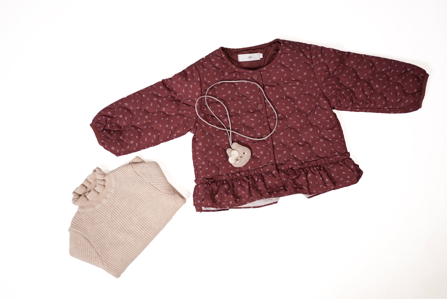 Maroon Quilted Jacket