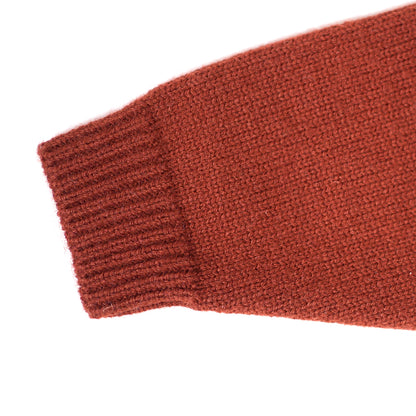 Red Knit Sweater with Bow Details & Frill Hem