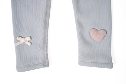 Blue heart leggings
