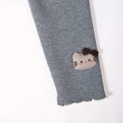 Grey kitty leggings