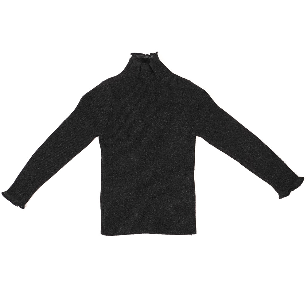 Sparkle black mock neck pullover