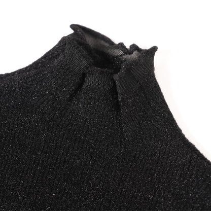 Sparkle black mock neck pullover