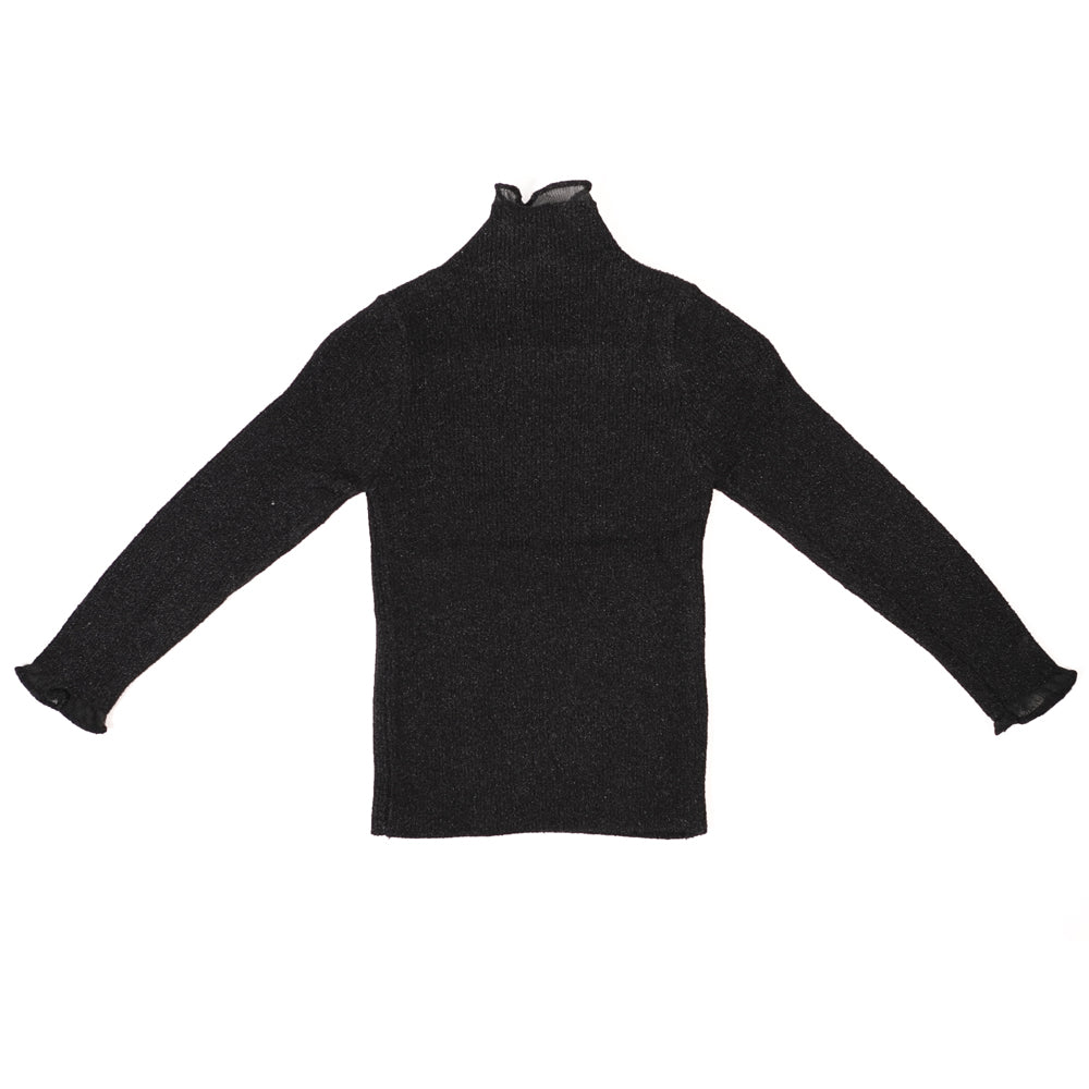 Sparkle black mock neck pullover