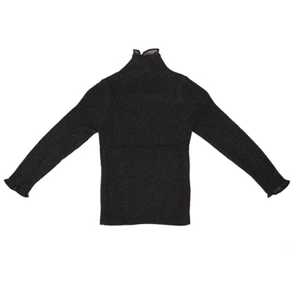 Sparkle black mock neck pullover