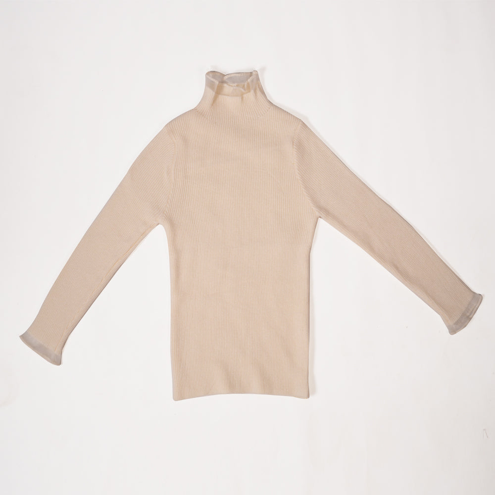 Off white mock neck pullover