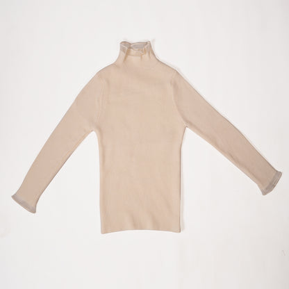 Off white mock neck pullover