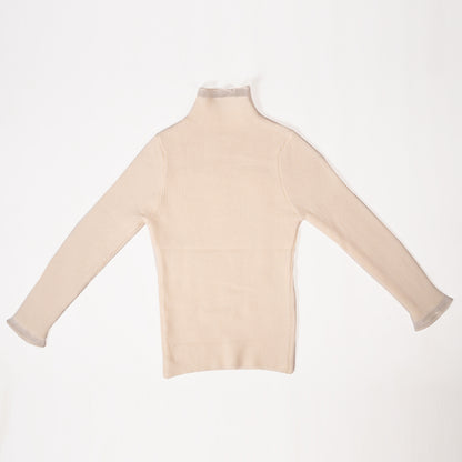 Off white mock neck pullover
