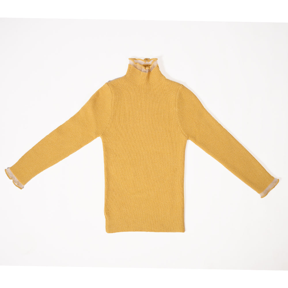 Mustard mock neck pullover