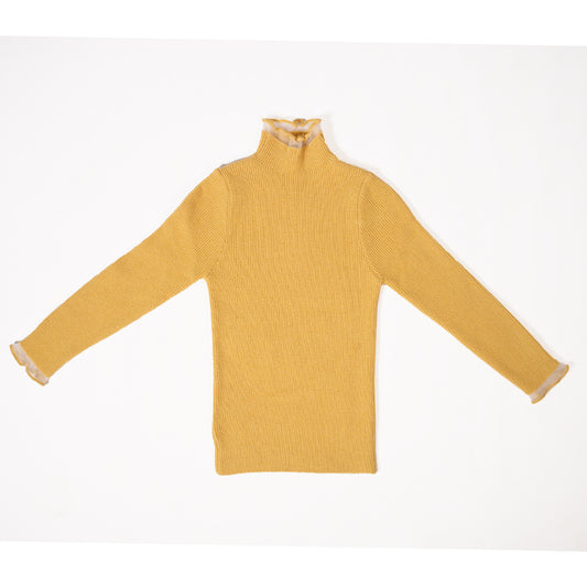 Mustard mock neck pullover