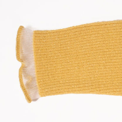 Mustard mock neck pullover