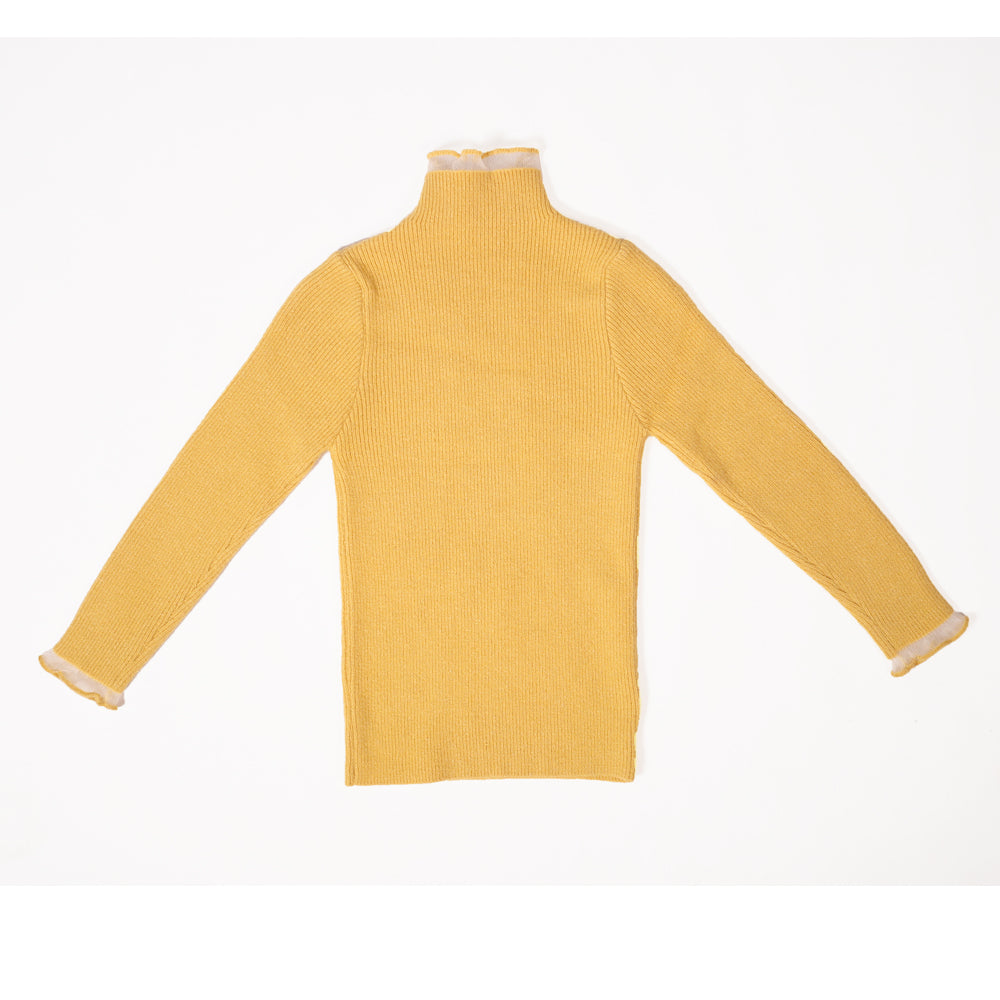 Mustard mock neck pullover