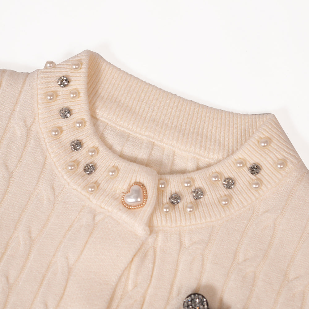 Black Cardigan and Black Skirt Set