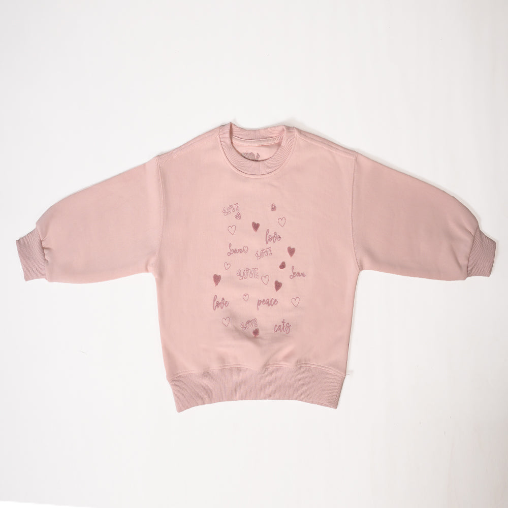 Pink 'Love & Hearts' Sweatshirt