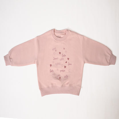 Pink 'Love & Hearts' Sweatshirt