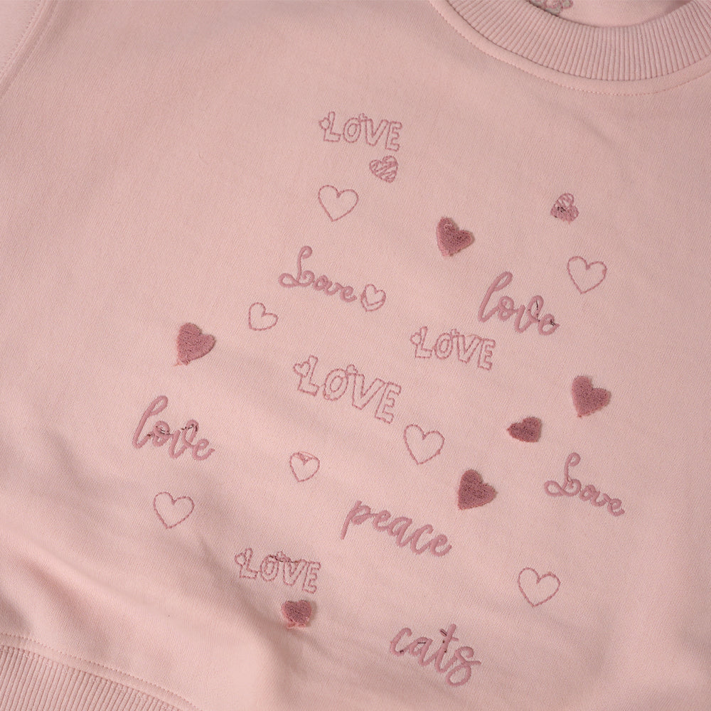 Pink 'Love & Hearts' Sweatshirt