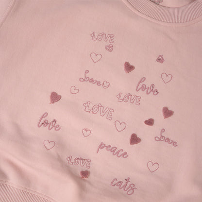 Pink 'Love & Hearts' Sweatshirt