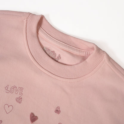 Pink 'Love & Hearts' Sweatshirt