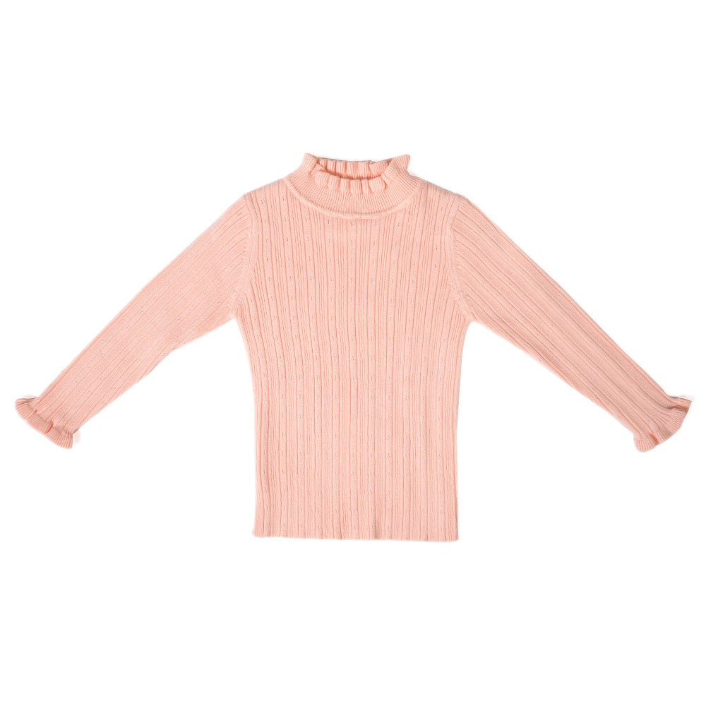 Pink knit pullover